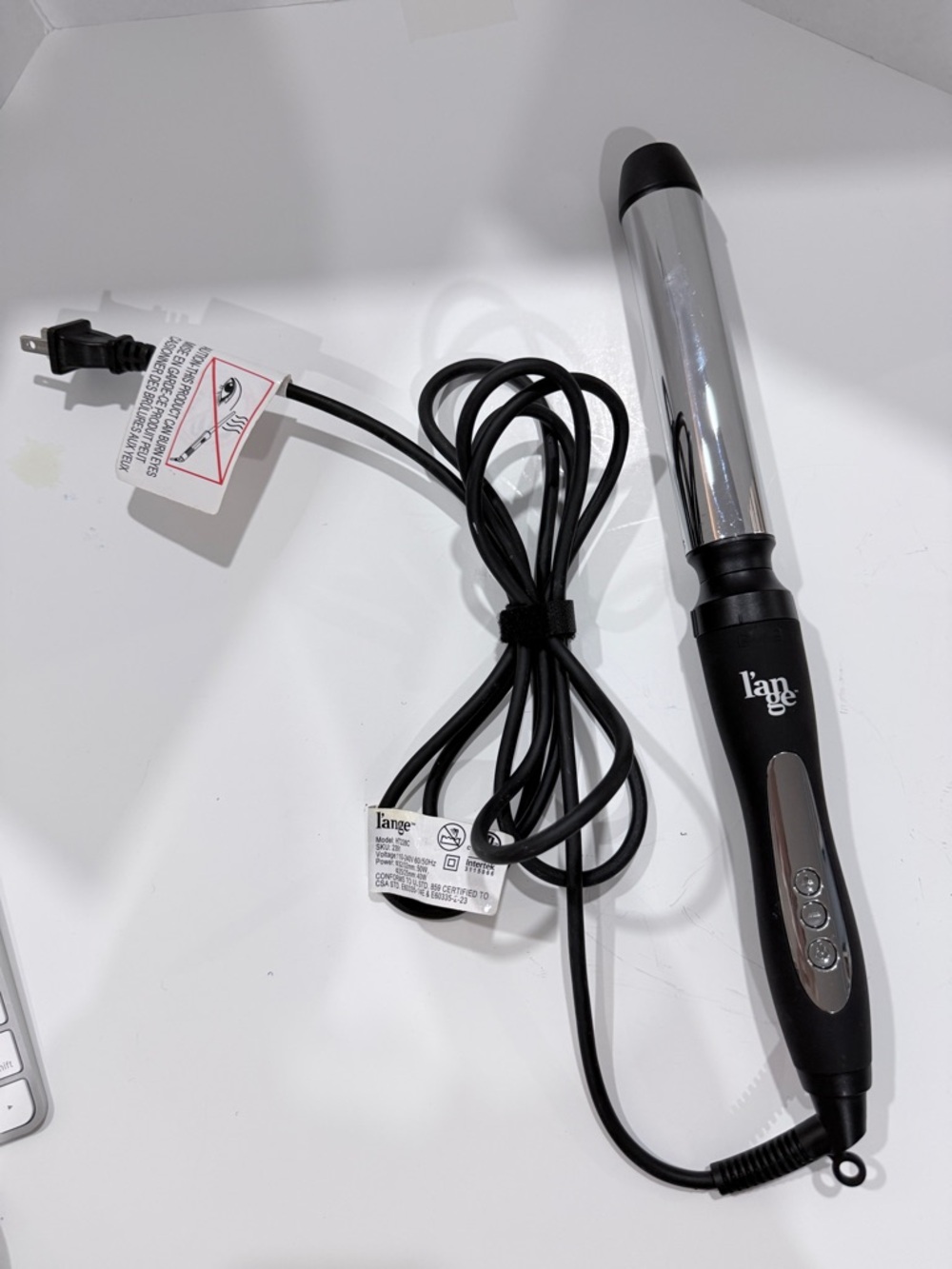 L'ange Professional 3 in 1 Hair Curling Wand 1-1/4 Inch